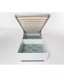 LETTO SINGOLO CONTENITORE CON PIEDINI "HI BOX" BIANCO 90X190 CM